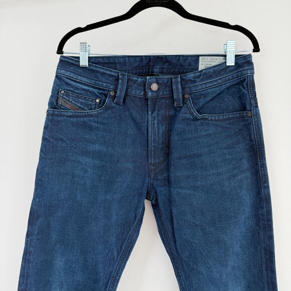 Diesel Jeans Mens 29 Blue Thavar Slim Skinny 3D Denim Made in Italy 26'' Inseam - Picture 2 of 15